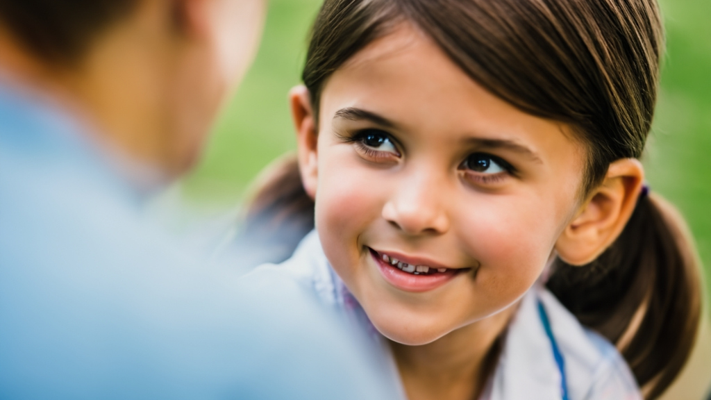 A calm moment—child in conversation with a mentor, or a group reflection circle
